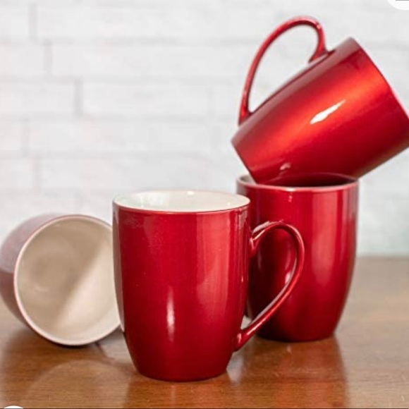 Cardinal red glossy mugs set of 8 $$ - Picture 8 of 13